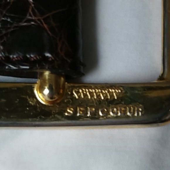 Sz.30🌞ALLIGATOR SKIN LEATHER BELT SZ. 30 - Picture 6 of 11